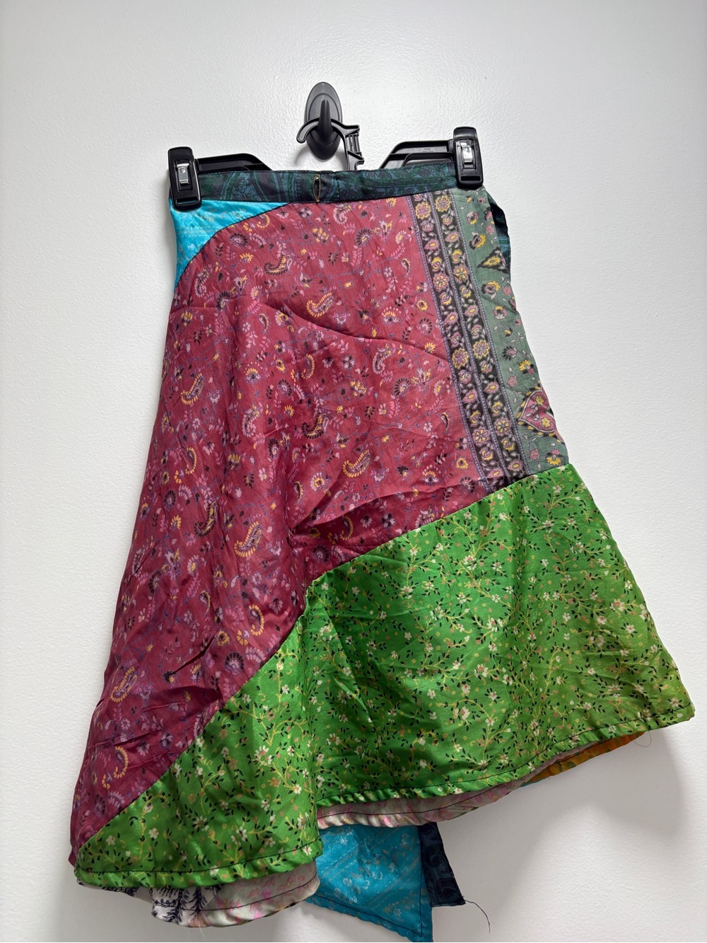 Patchwork Handkerchief Floral Midi Skirt Peasant Apron Renfaire Festival